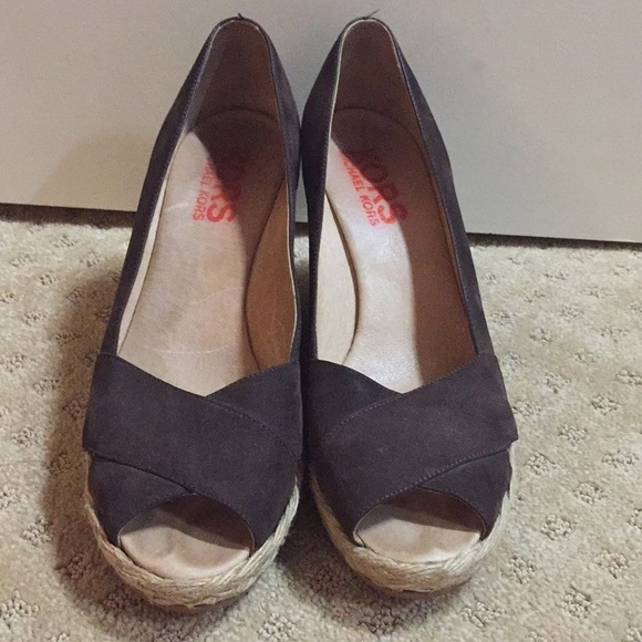 Michael Kors open toe brown heeled espadrilles - Picture 2 of 6